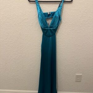 Elegant Teal Evening Gown